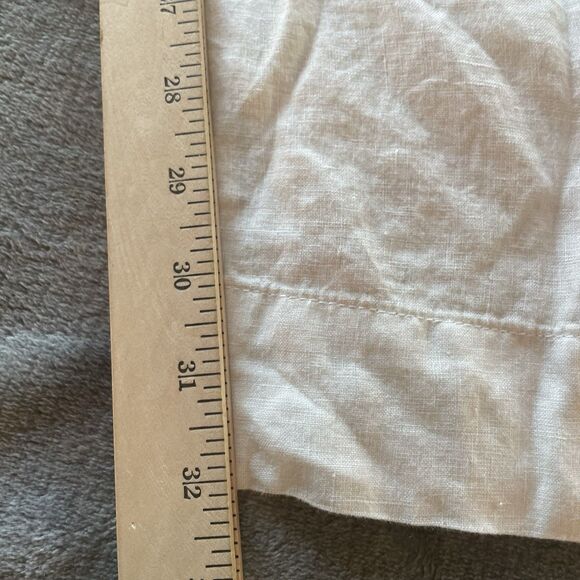 Velvet by Jenny Graham Pants Womens Medium White Linen Wide Leg Lagenlook Beach - Picture 15 of 15